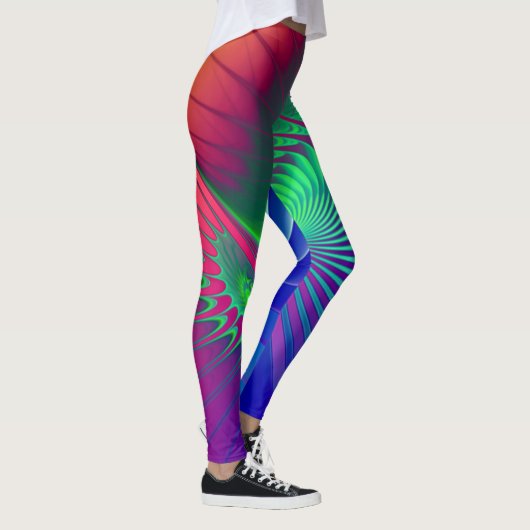 Fraktal Art - AUSSENBURST POWER SPIRAL Leggings (Rechts)