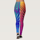 Fraktal Art - AUSSENBURST POWER SPIRAL Leggings (Rückseite)