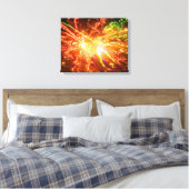 Fraktal Art B Wrapped Canvas Leinwanddruck (Insitu (Schlafzimmer))