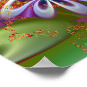Fraktal Art Blume Poster (Ecke)