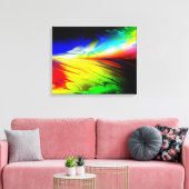 Fraktal Art D Wrapped Canvas Leinwanddruck (Insitu (Wohnzimmer))