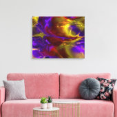Fraktal Art E Wrapped Canvas Leinwanddruck (Insitu (Wohnzimmer))