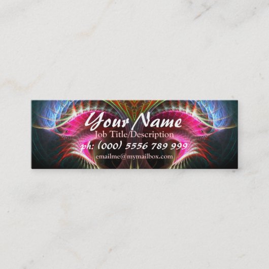 Fraktal Art Fantasy Serie Mini Business Card Mini Visitenkarte (Vorderseite)