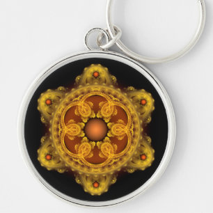 Fraktal Art Fee Mandala Schlüsselanhänger