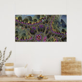 Fraktal ART FLORAL WORLD Poster (Küche)