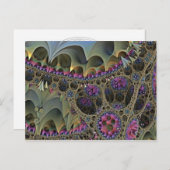 Fraktal ART FLORAL WORLD Postkarte (Vorne/Hinten)