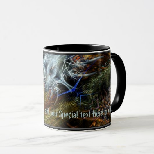 Fraktal Art "Futuristic" Tasse (VorderseiteRechts)