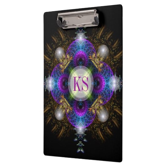 Fraktal Art Healing Life Business Clipboard Klemmbrett (Links)