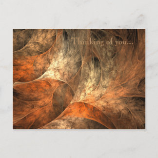 Fraktal Art Herbst Riches Postkarte