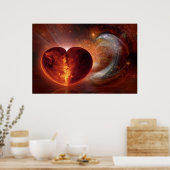 Fraktal ART - Hot Liebe Universum Poster (Küche)