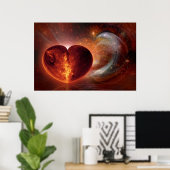 Fraktal ART - Hot Liebe Universum Poster (Heimbüro)