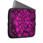 Fraktal Art Hot Pink Neon Stars Laptopschutzhülle (Vorne Rechts)