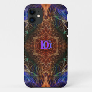 Fraktal Art Indigo-Earth Custom Monogram Case-Mate iPhone Hülle