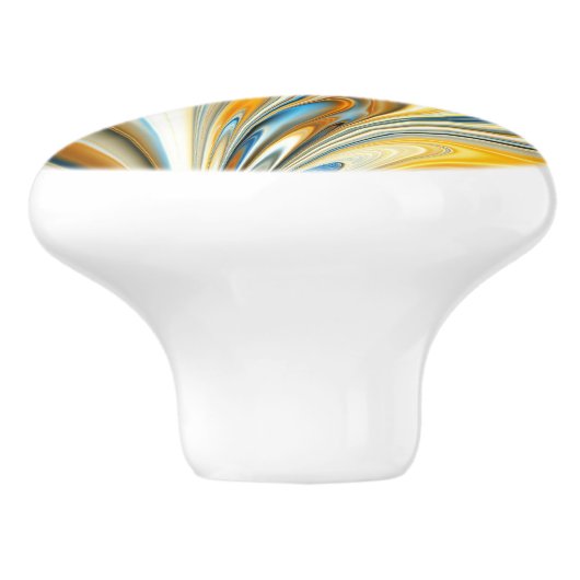 Fraktal Art Keramik Knob Keramikknauf (Seitenansicht)