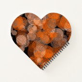 Fraktal Art Kupfer Geometrische Zirkel Swirl Manda Notizblock (Rückseite)