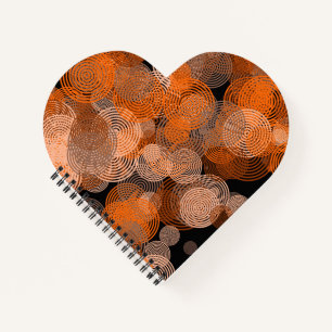 Fraktal Art Kupfer Geometrische Zirkel Swirl Manda Notizblock