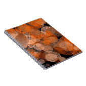 Fraktal Art Kupfer Geometrische Zirkel Swirl Manda Notizblock (Rechte Seite)