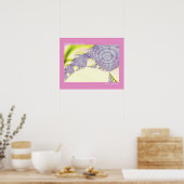 Fraktal Art Lila Heft Poster (Küche)