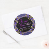 Fraktal Art Lila Royal Web Business Vielen Dank Runder Aufkleber (Umschlag)