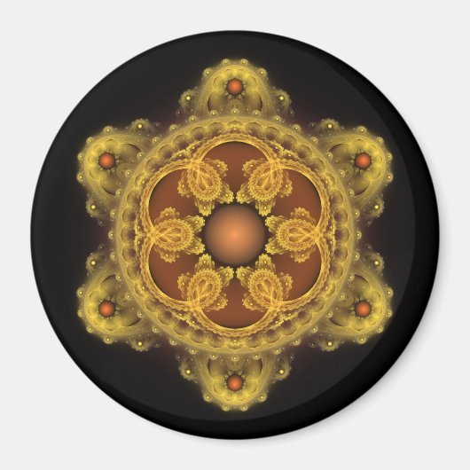 Fraktal Art Mandala Magnet (Vorne)