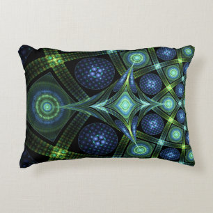 Fraktal Art Mandala Universe Accent Throw Kissen