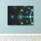 Fraktal Art Mandala Universe Stretching Print Leinwanddruck (Insitu (Holzboden))