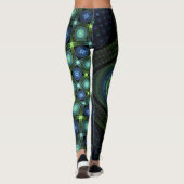 Fraktal Art Mandala Universe Yoga Leggings (Rückseite)