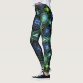 Fraktal Art Mandala Universe Yoga Leggings (Links)