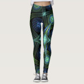 Fraktal Art Mandala Universe Yoga Leggings (Vorderseite)