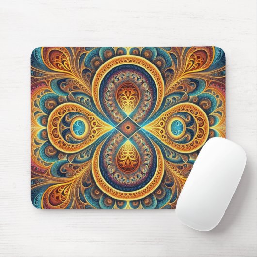 Fraktal Art Mouse Pad Mousepad (Mit Mouse)