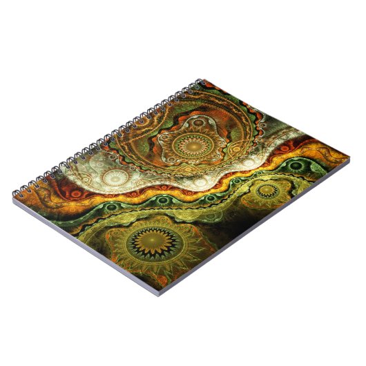 Fraktal Art Notebook: Herbst Notizblock (Linke Seite)