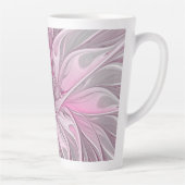 Fraktal Art Pink Blume Dream, Blumenfreude Milchtasse (Rechts)