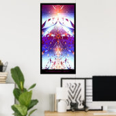 Fraktal Art - Power der Mathematik Poster (Heimbüro)