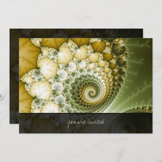 Fraktal Art Scales Einladung (Vorne/Hinten)