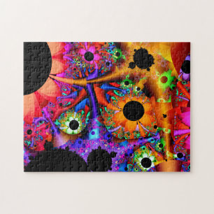 Fraktal Art Sonnenblumen Puzzle