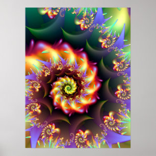 Fraktal Art Spiral Poster