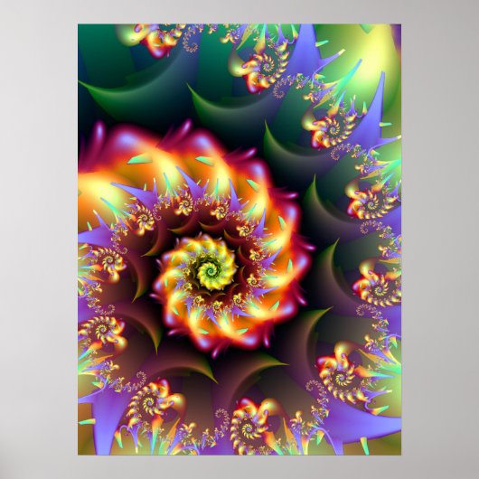 Fraktal Art Spiral Poster (Vorne)