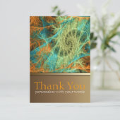 Fraktal Art Swirl Vielen Dank Einladung (Stehend Vorderseite)