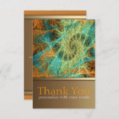 Fraktal Art Swirl Vielen Dank Einladung (Vorne/Hinten)