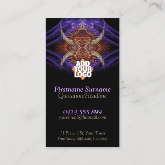 Fraktal Artistry Business Cards Visitenkarte (Vorderseite)