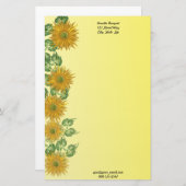 Fraktal Artwork Blume Leaf Border Briefpapier (Vorne/Hinten)