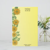 Fraktal Artwork Blume Leaf Border Briefpapier (Stehend Vorderseite)