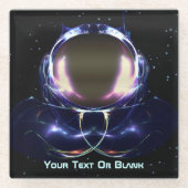 Fraktal Astronaut Glasuntersetzer (Vorderseite)