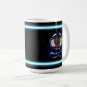 Fraktal Astronaut Kaffeetasse (VorderseiteRechts)