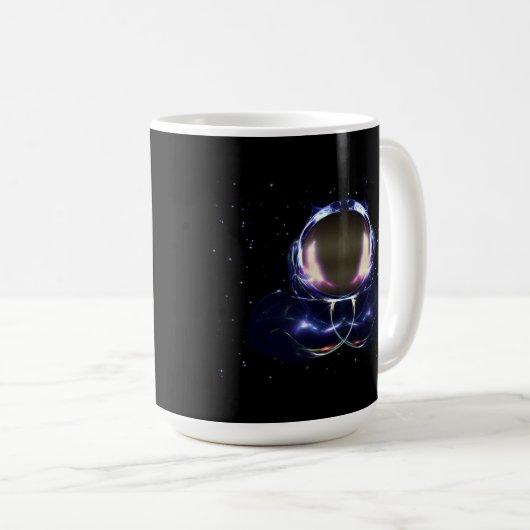 Fraktal Astronaut Kaffeetasse (VorderseiteRechts)