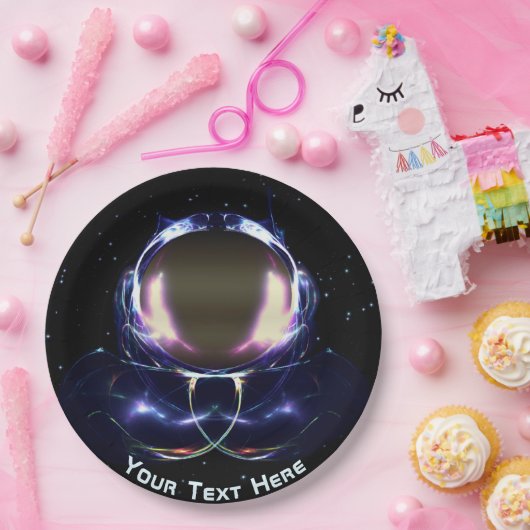 Fraktal Astronaut Pappteller (Party)