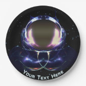 Fraktal Astronaut Pappteller (Vorderseite)