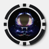 Fraktal-Astronaut Pokerchips (Vorderseite)