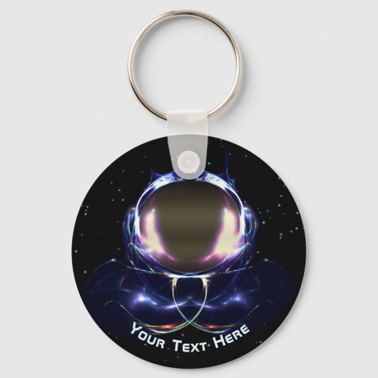 Fraktal Astronaut Schlüsselanhänger (Vorderseite)