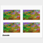 Fraktal-Aufkleber Rechteckiger Aufkleber (Blatt)